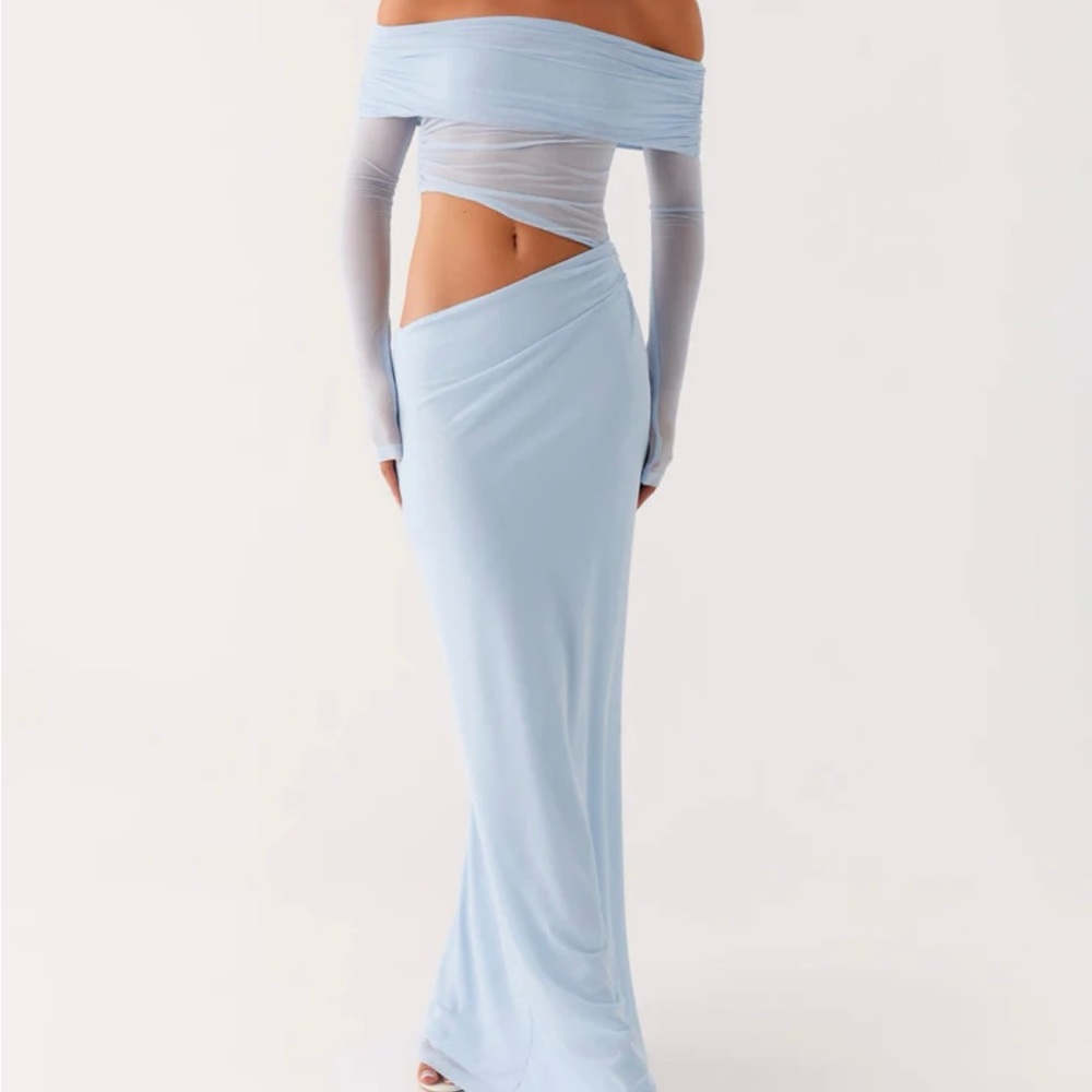 Peppermayo Light Blue Off-Shoulder Dress